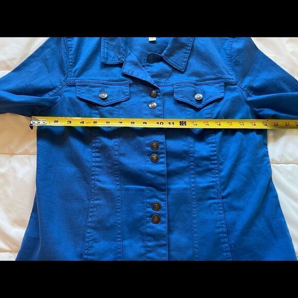 Norm Thompson Womens Blue Denim Jean Jacket Sz Med - Picture 3 of 9